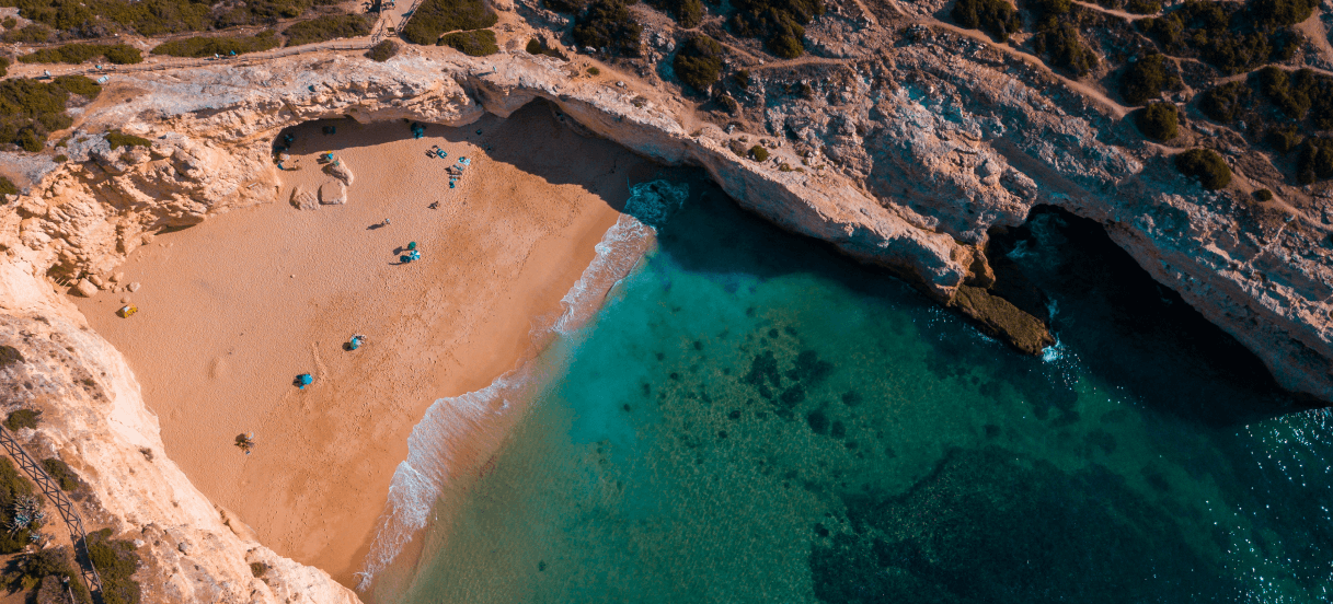 Melhores praias de Portugal, mapa de Portugal de praia do mapa (Sul da  Europa - Europa)